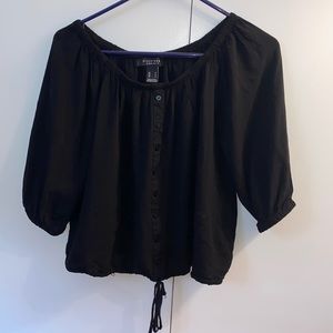 Black off the shoulder top